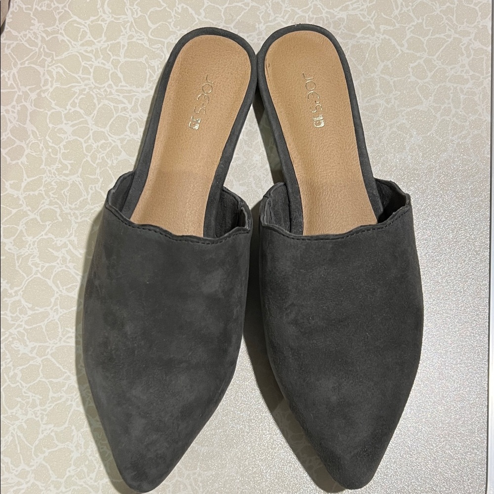 Joe's Jeans Black Suede Mules
